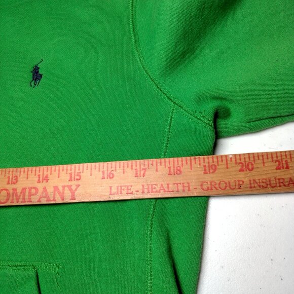 Polo Ralph Lauren Sport Hooded Sweatshirt Youth Large Kelly Green Pony Hoodie - Picture 4 of 11